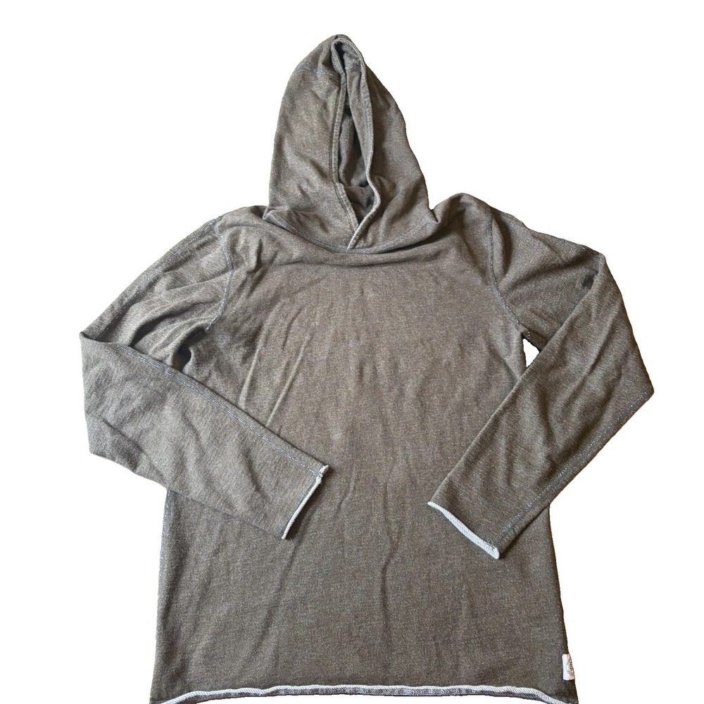Reigning Champ Hoodie Men's Medium Lightweight Pullover Solid Brown Green Sport